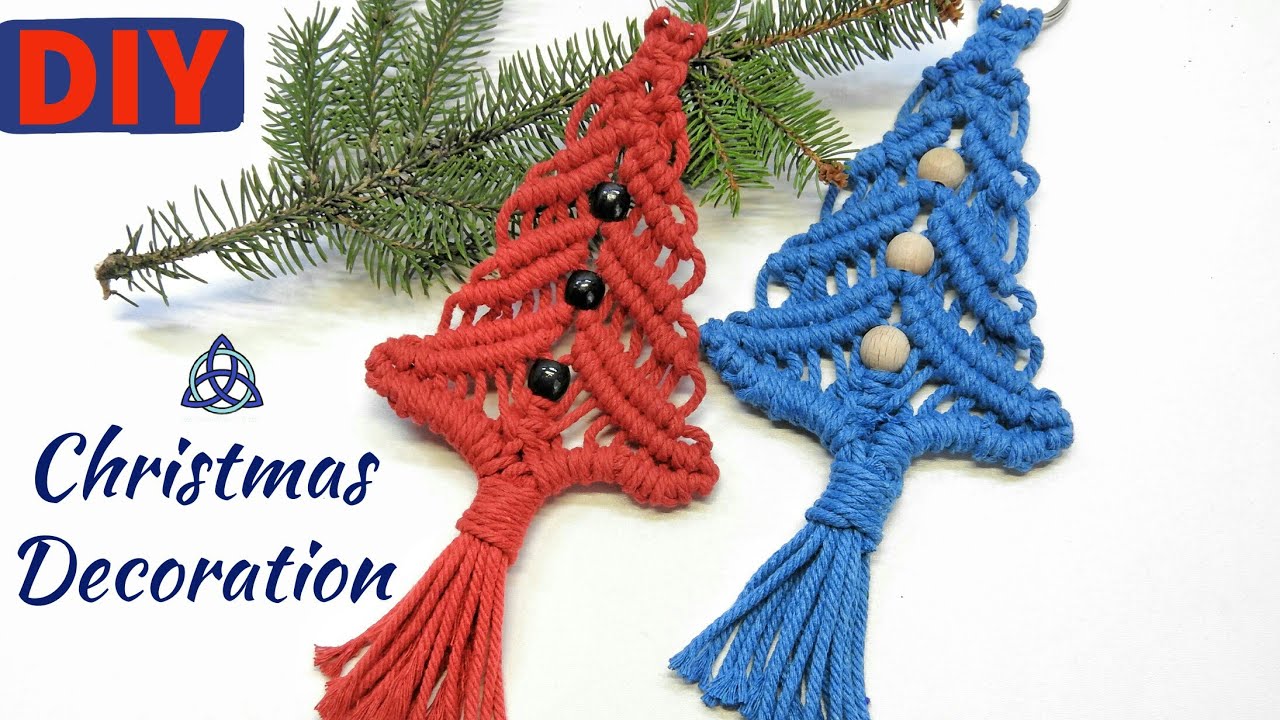 DIY Macrame Christmas Tree Decoration | EASY Christmas Crafts