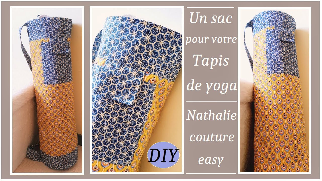 Un sac pour transporter votre tapis de yoga avec une poche pour le smartphone 😊