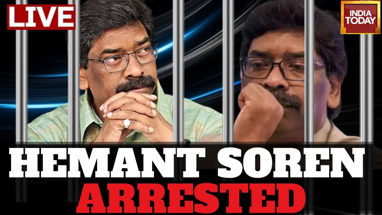 Hemant Soren Arrested News LIVE: Hemant Soren Arrested  By ED | FIR Against ED Officials | LIVE News