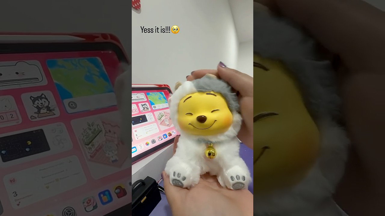 Unboxing Winne the Pooh Vinyl Plush blind box from Miniso! #trending #miniso #asmr #blindbox #cute
