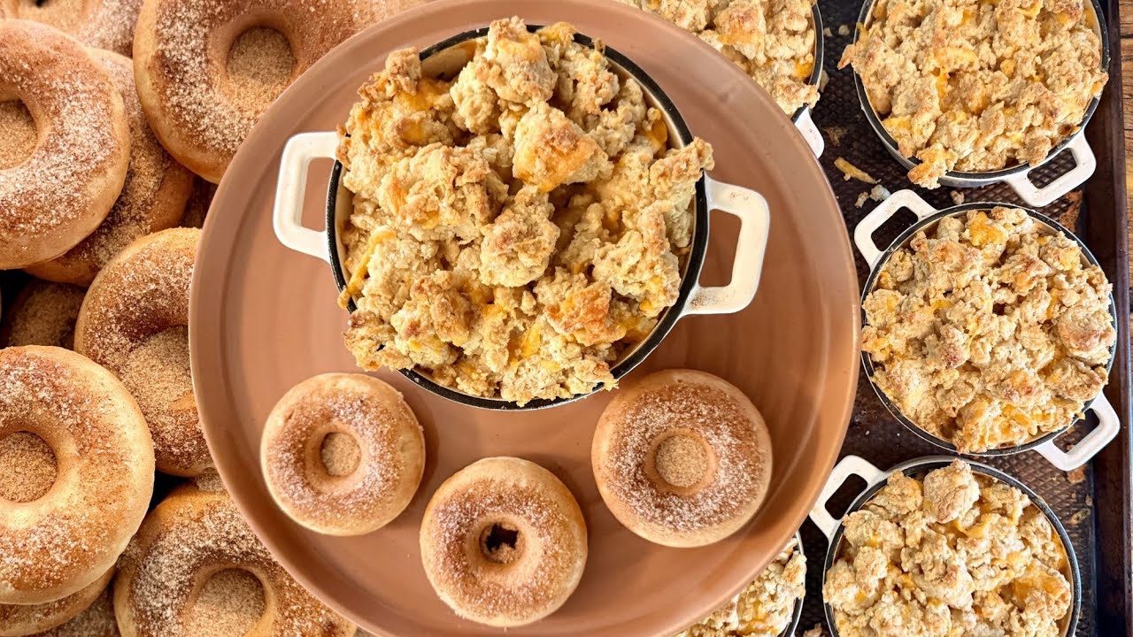 Easy Homemade Chicken Pot Pie with Cheddar Bay Biscuit Topping + Banana Bread Donuts Recipe