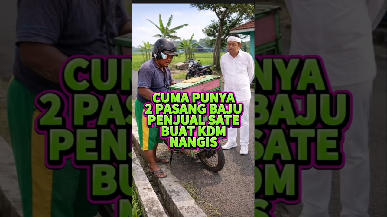CUMA PUNYA 2 PASANG BAJU‼️ PENJUAL SATE DIBUAT NANGIS OLEH KDM