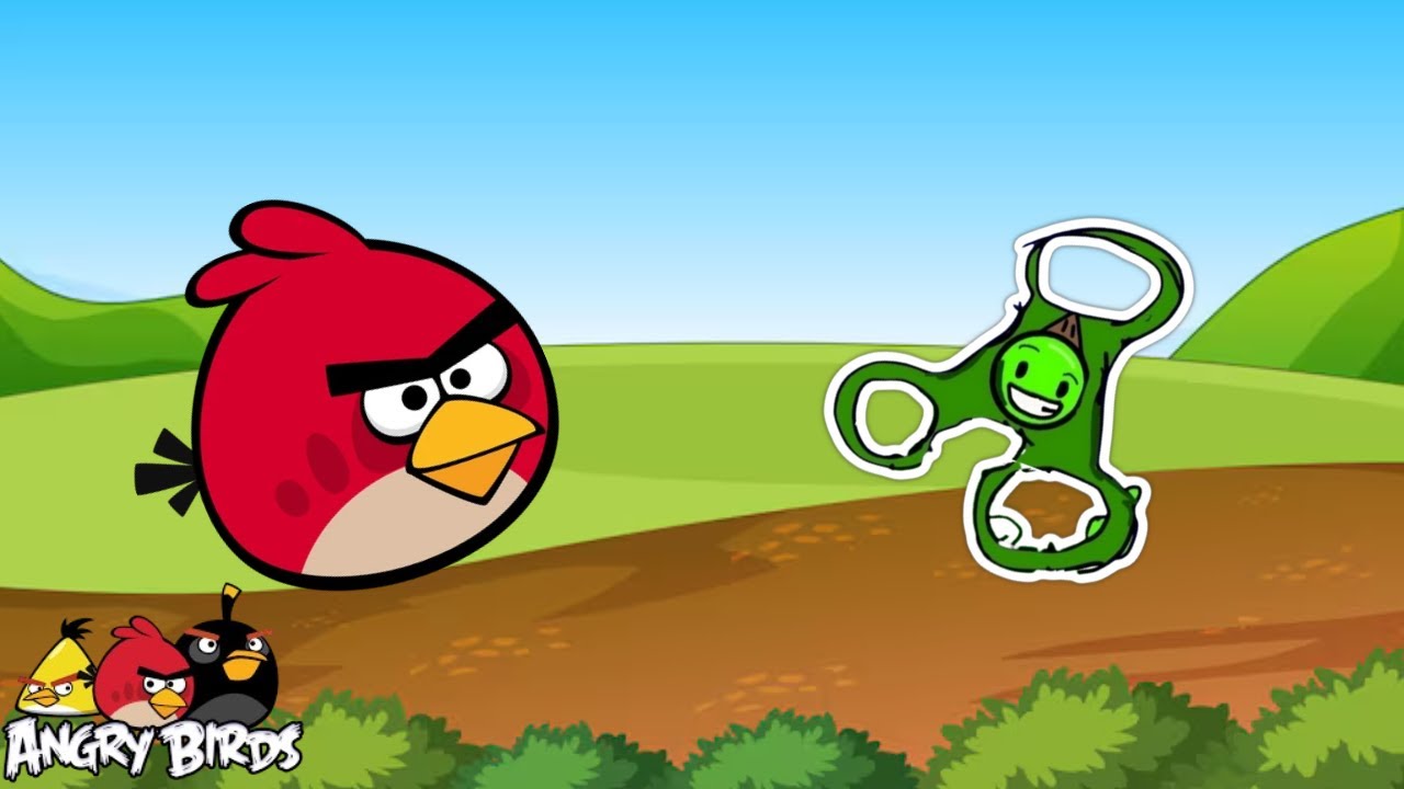 ANGRY BIRDS gameplay with figet