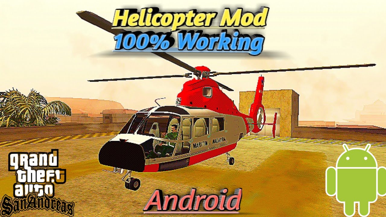 How To Add Helicopter Mod In Gta Sa Android | Helicopter Mod For Gta Sa Android | Gta Sa.