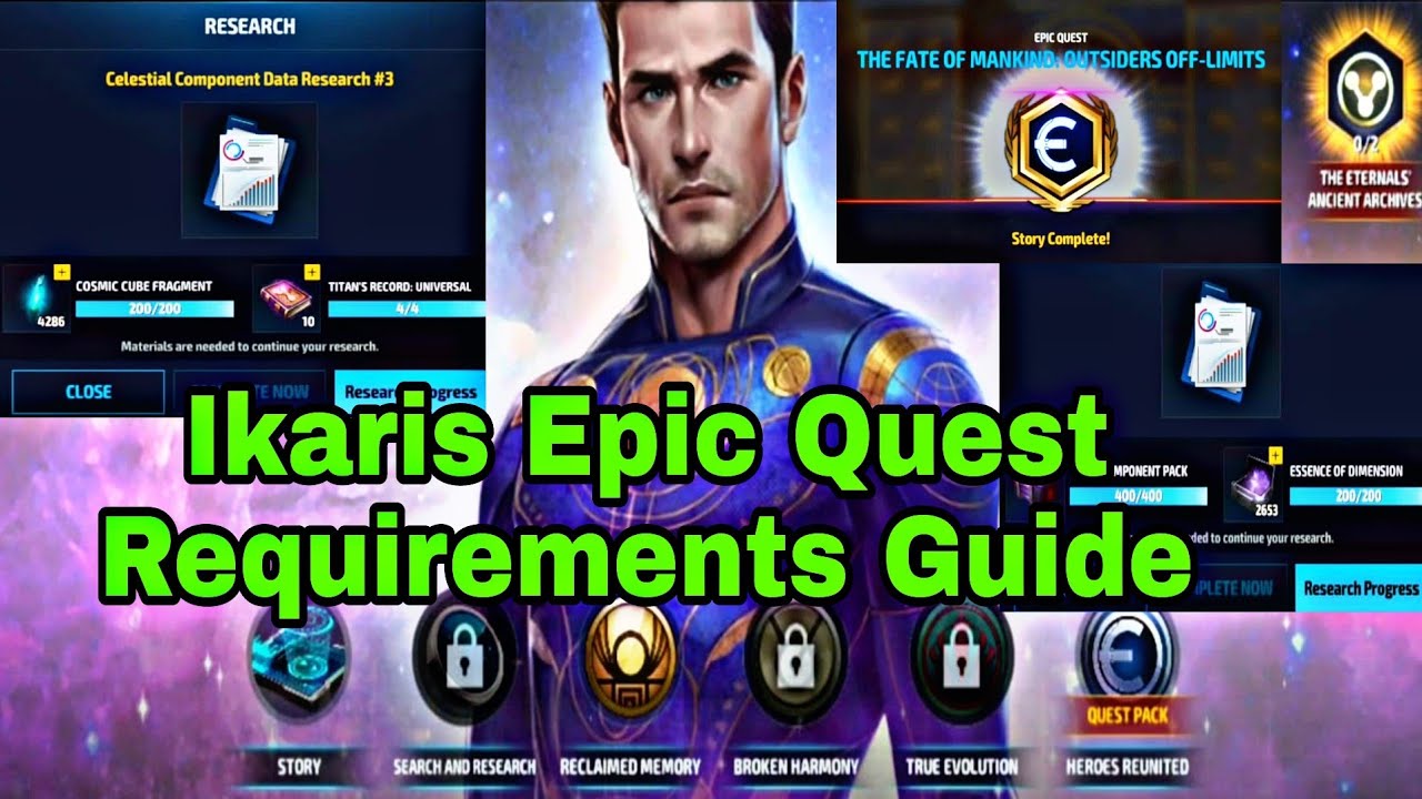 Ikaris Epic Quest Requirements Full Guide And How To Clear Ikaris Epic Quest - Marvel Future Fight