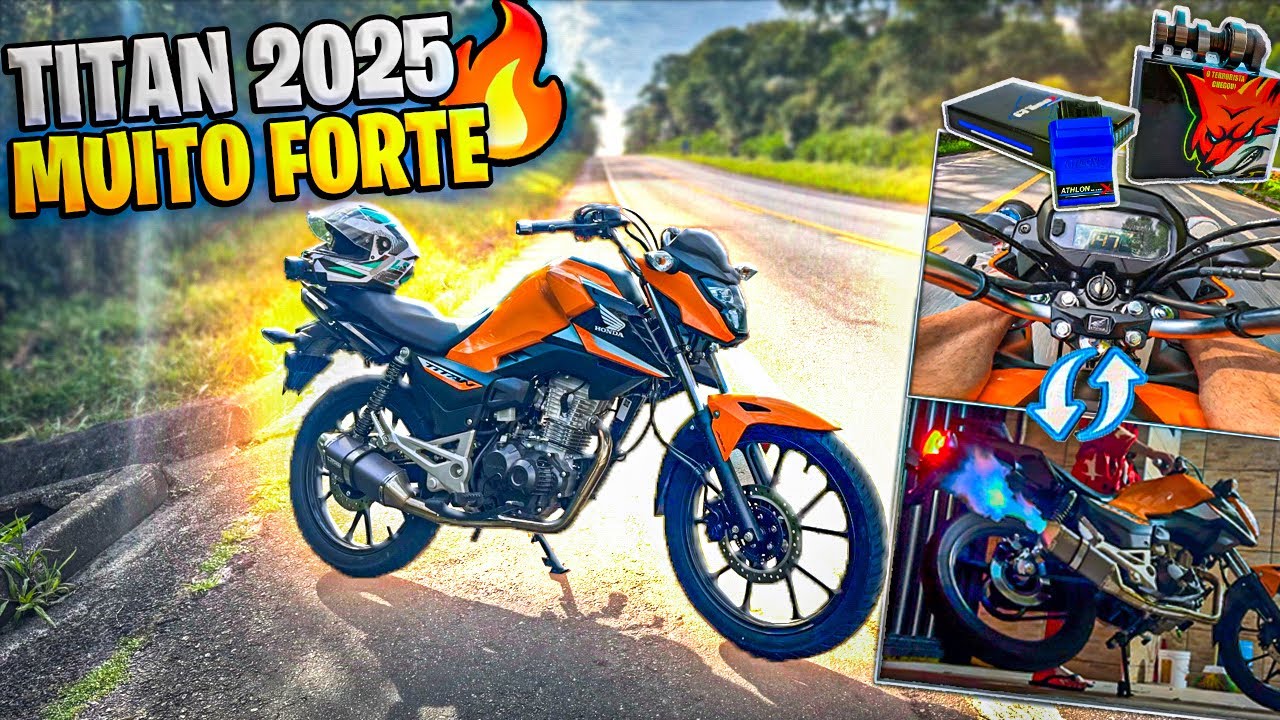 TITAN 160 2025 REMAPEADA NO ATHLON COM COMANDO JET E ESCAPE DORE FICOU MUITO FORTE - TESTE NA PISTA
