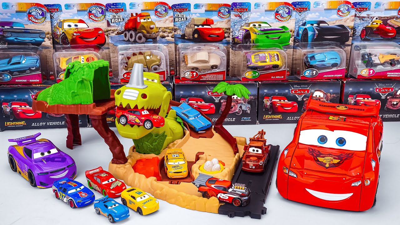 Disney Pixar Cars Unboxing Review | Disney Cars on the Road Dino Playground Playset | Mattel