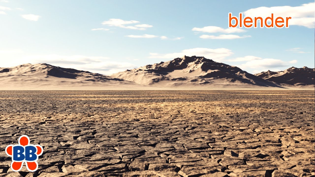 Quickly Create this Dry Lake Environment Terrain in Blender 2.8