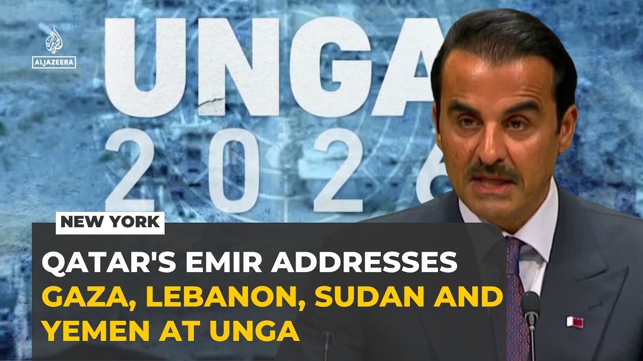 Qatar's Emir calls Gaza war a &lsquo;genocide&rsquo; in UN General Assembly address