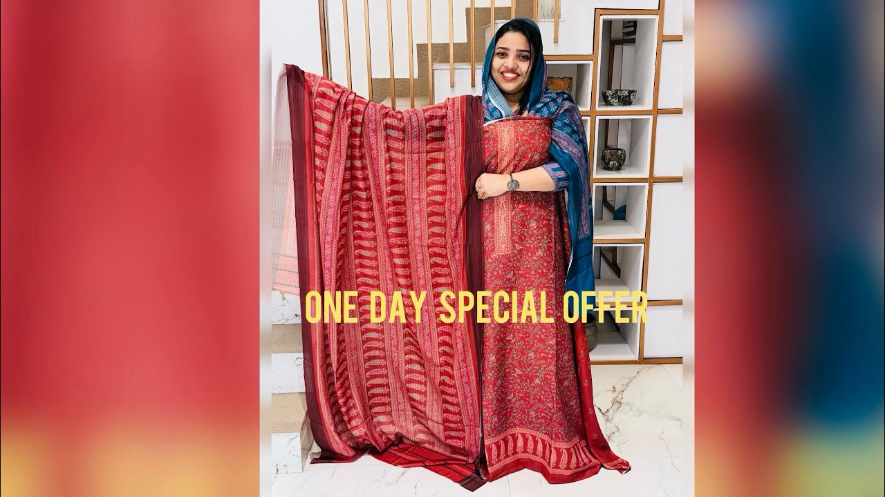 SPECIAL OFFER…PRICE:1290+SHIPPING…UNSTITCHED SUITS…NO RETURN…KOODU…FOR BOOKING:6282154708