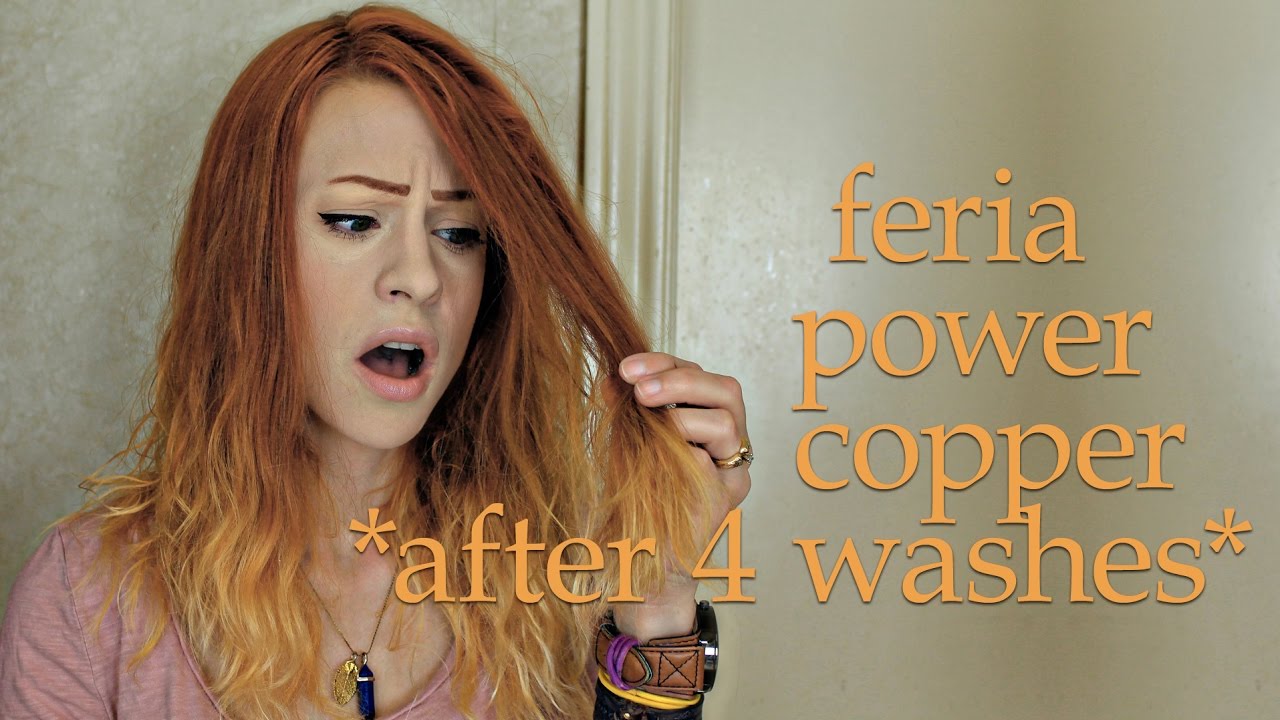 Does This Dye Last? Feria Power Copper after 4 washes