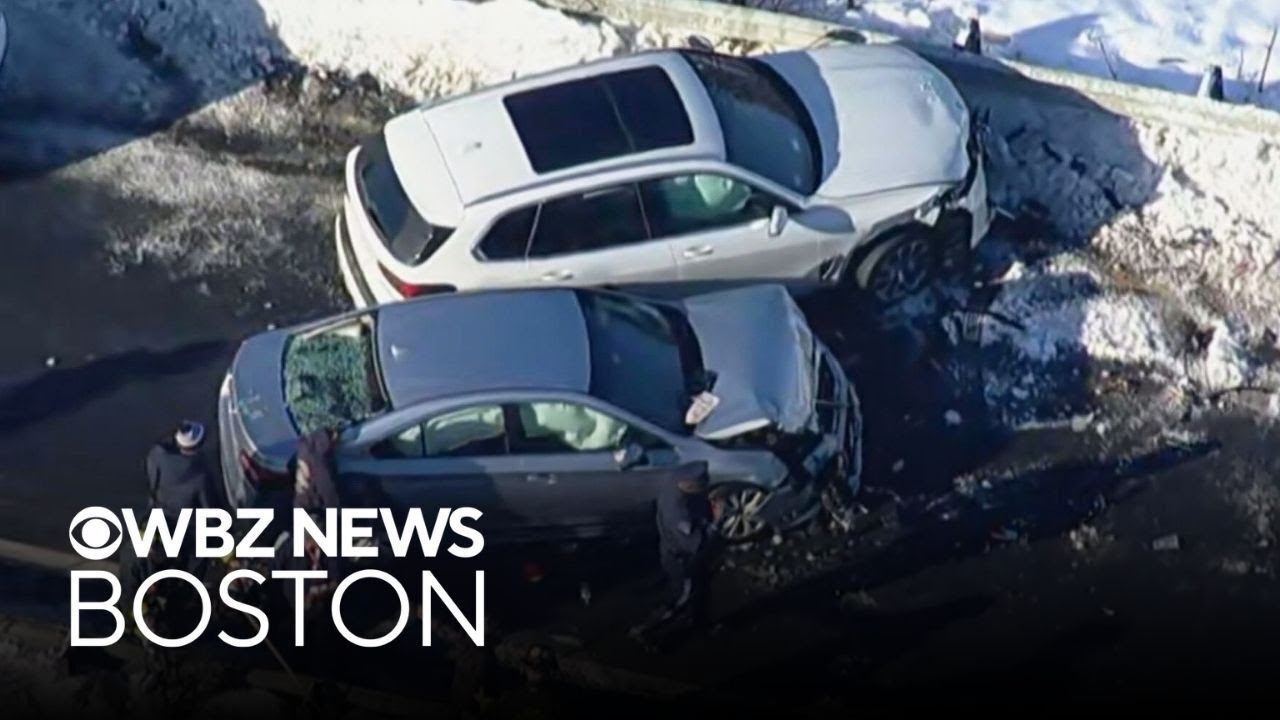 Ice covered streets rattled drivers during rush hour in Boston area