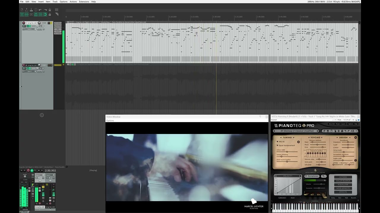 MIDI transcription of 