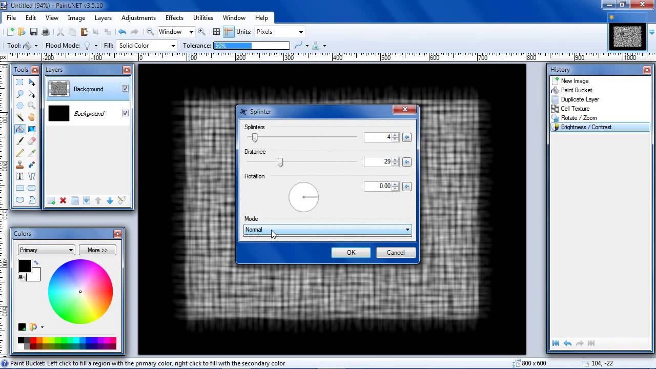 Paint.NET, how to make Canvas texture