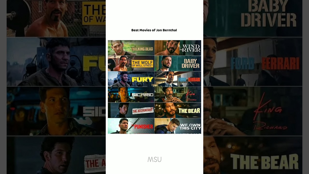 Jon Bernthal Best Movies and Series #shorts #jonbernthal #fury #walkingdead #punisher #sicario #fyp