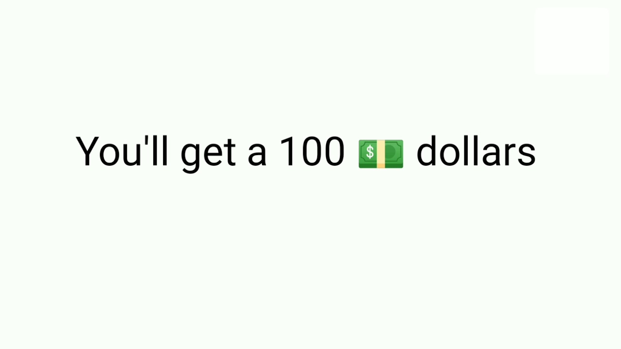 If no one likes your comment you'll get a 100 dollars
