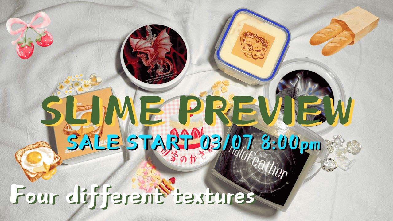Slime Sale Preview | New Slimes, Textures｜JY的史萊姆大販售｜03/07晚上8:00開售｜全新風格&手感🤓✨