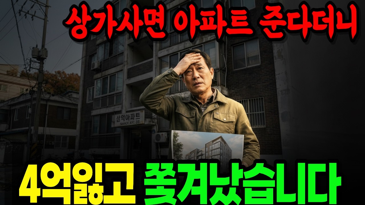 재건축 아파트 대신 상가투자 했다가 4억 잃은 63세 은퇴자 사연 |노후자금사연 | 오디오북 |인생사연 |