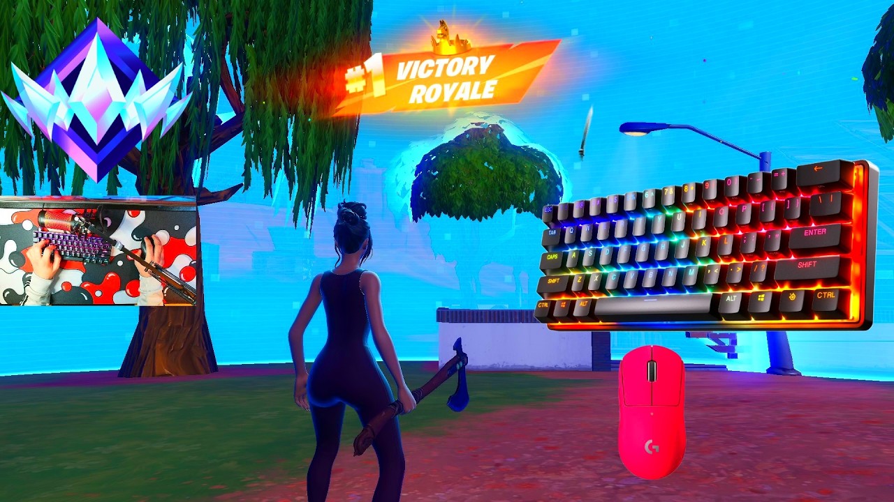 [1HR]Steelseries Apex Pro Mini ASMR 😴 Fortnite Ranked Reload 🏆 Satisfying Keyboard Sounds 360FPS 4K