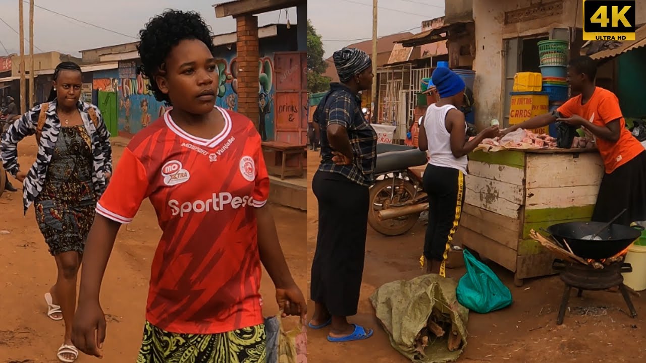 INSIDE AFRICAN HUMBLE LOCAL COMMUNITY IN UGANDA, AFRICA