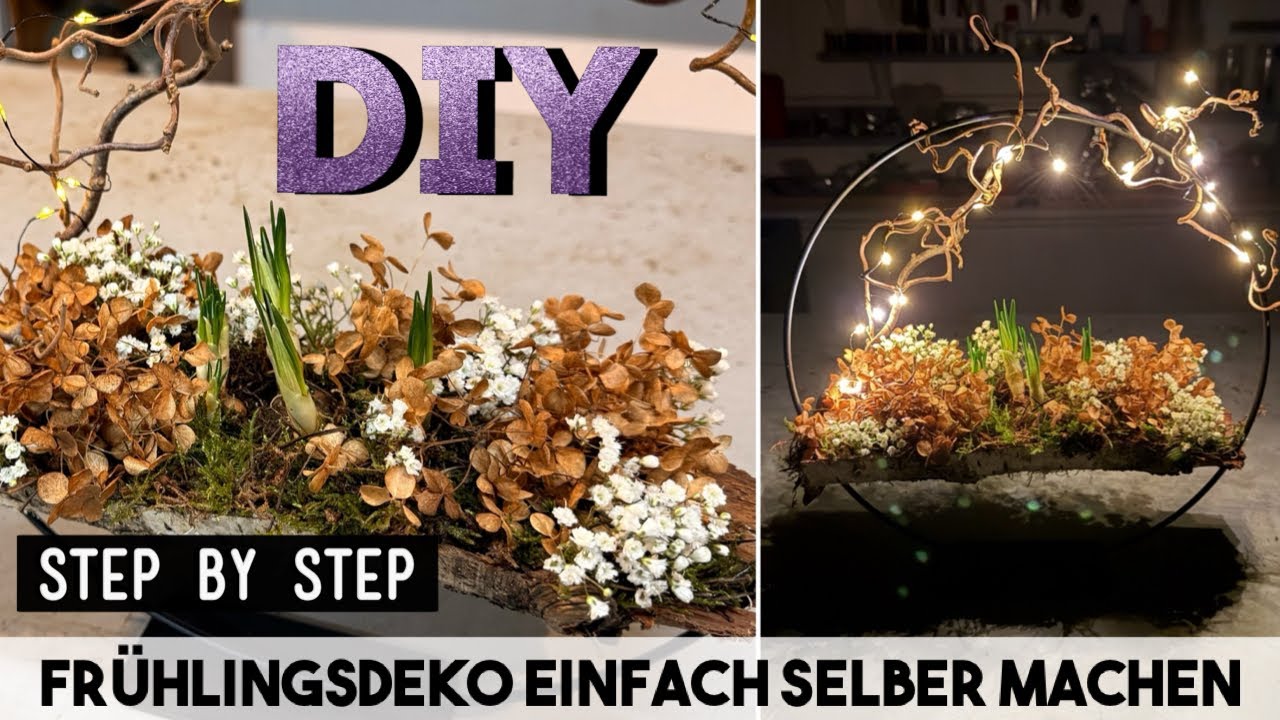 DIY : Frühlingsdeko - Metallring schnell & einfach dekorieren 
