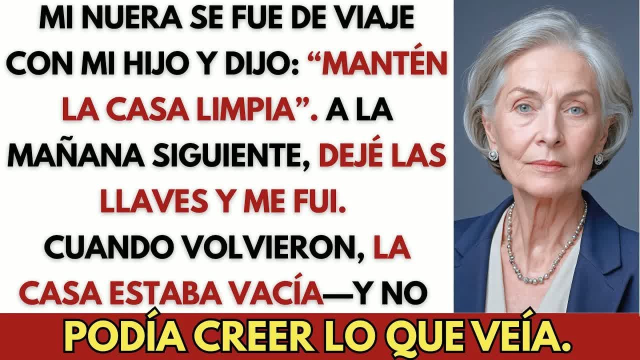 Mi nuera viajó y dijo： “Mantén la casa limpia”… Cuando regresó, la casa estaba vacía