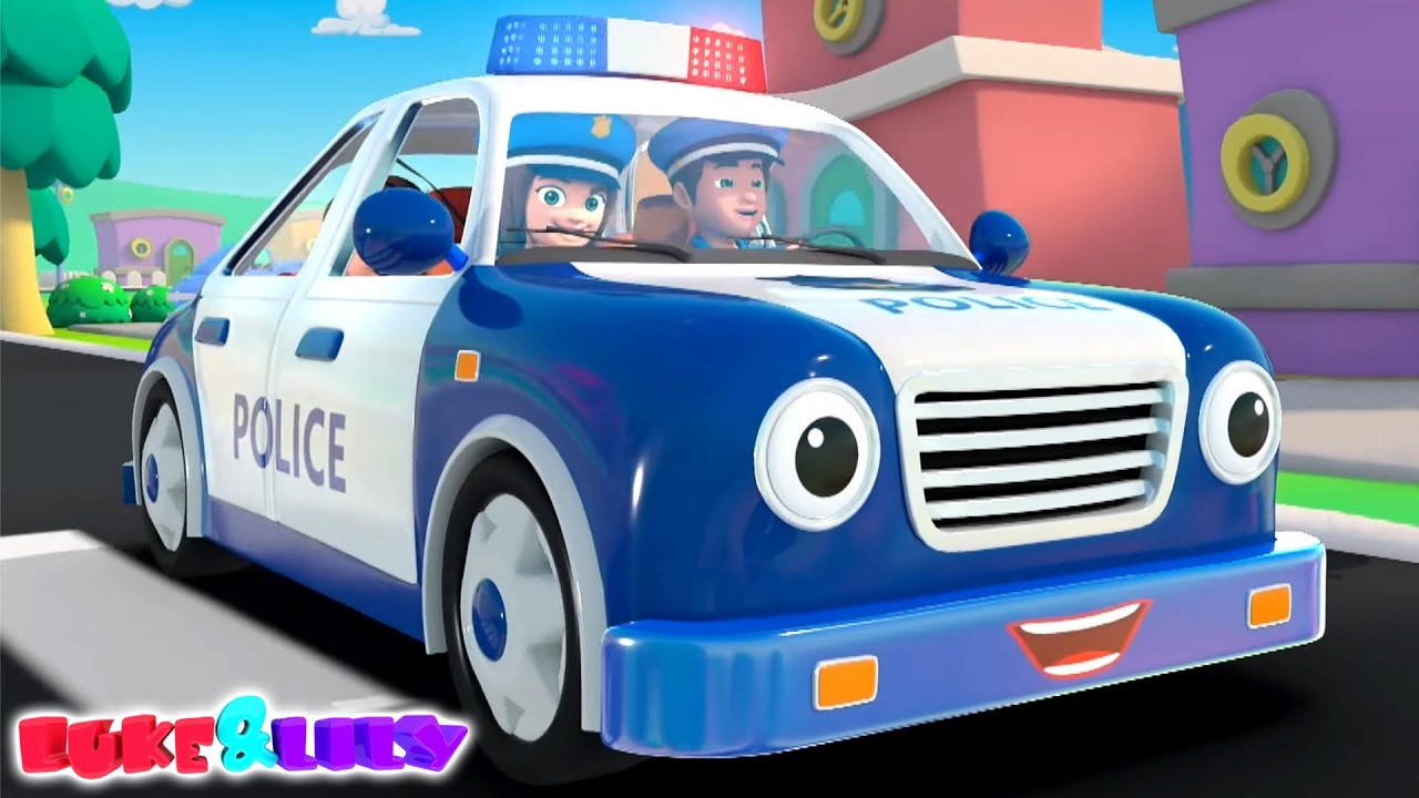 Wheels on the Police Car Go Vroom Vroom and More Nursery Rhymes for Kids