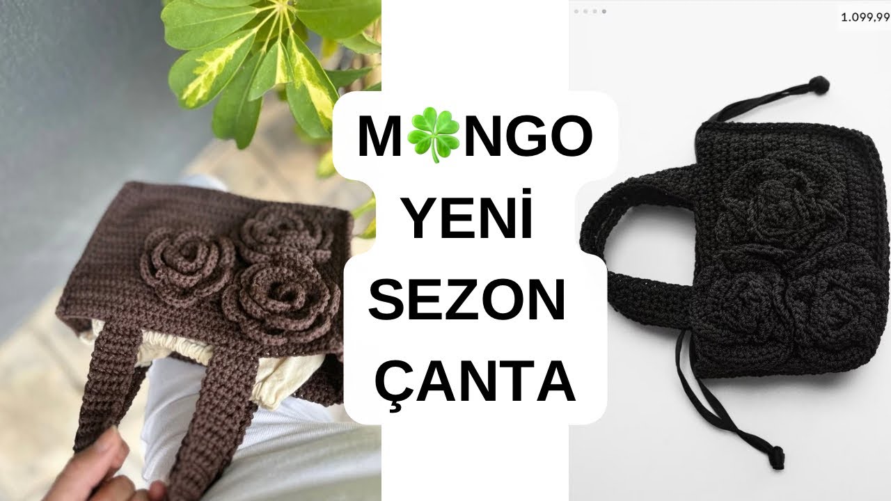 M🍀NGO 1099 TL OLAN YENİ SEZON GÜL DETAYLI ÇANTA YAPILIŞI 🌹 #markachallenge