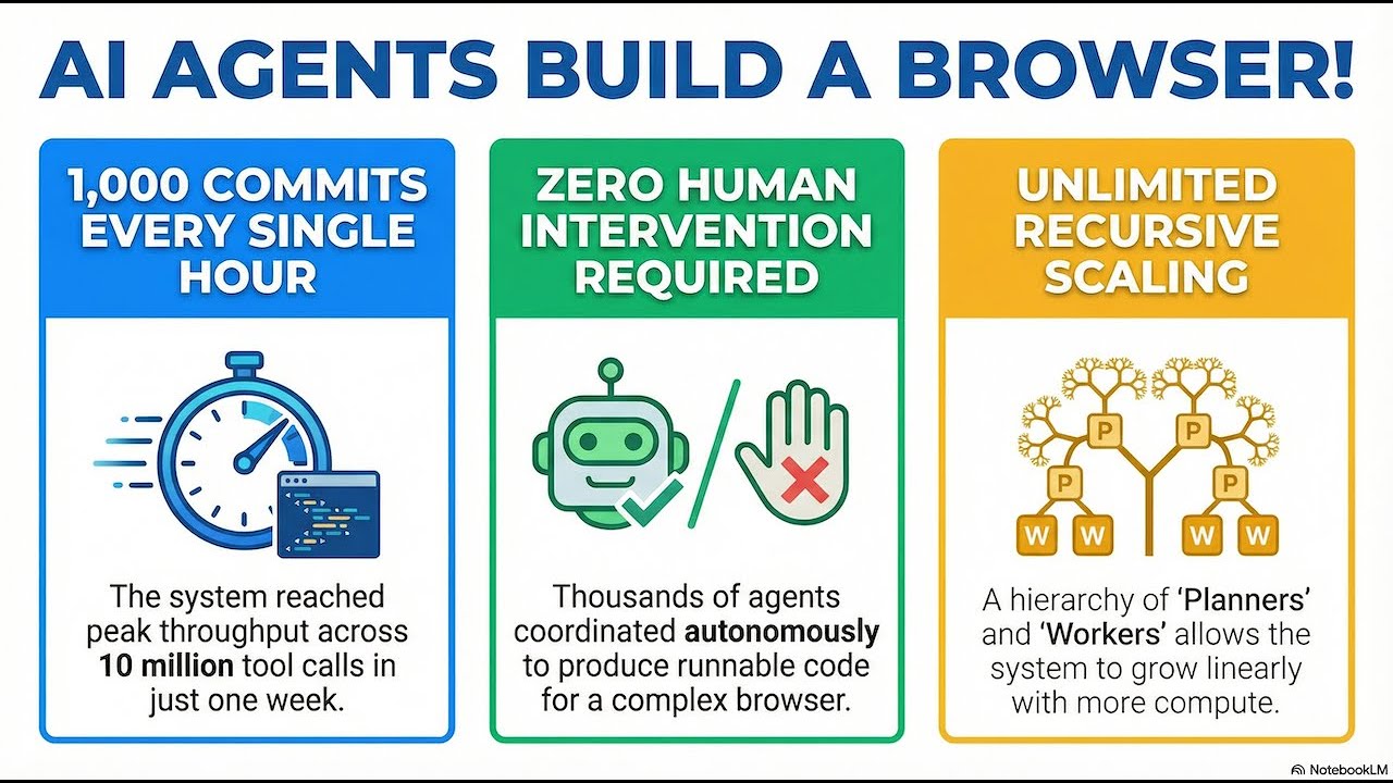 Towards Self-Driving Code Bases: Orchestrating Thousands of AI Agents to Build a Browser