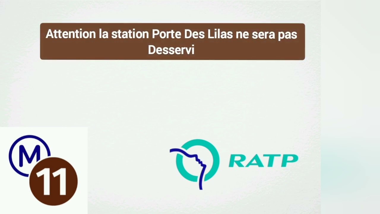 [RATP]Compilations D'Annonces Sonores Des Stations Non desservi sur les 5 lignes du Métros #ratp
