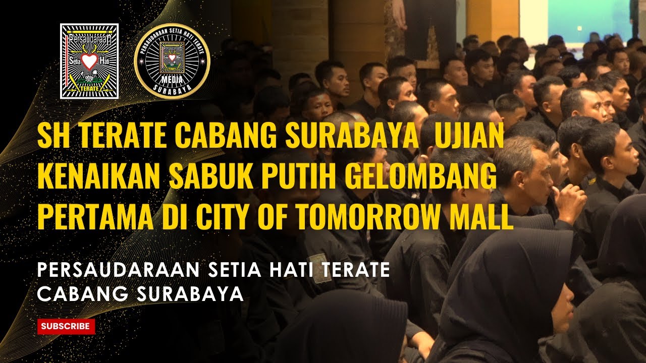 SH Terate Cabang Surabaya  ujian kenaikan sabuk putih gelombang pertama di City of Tomorrow Mall