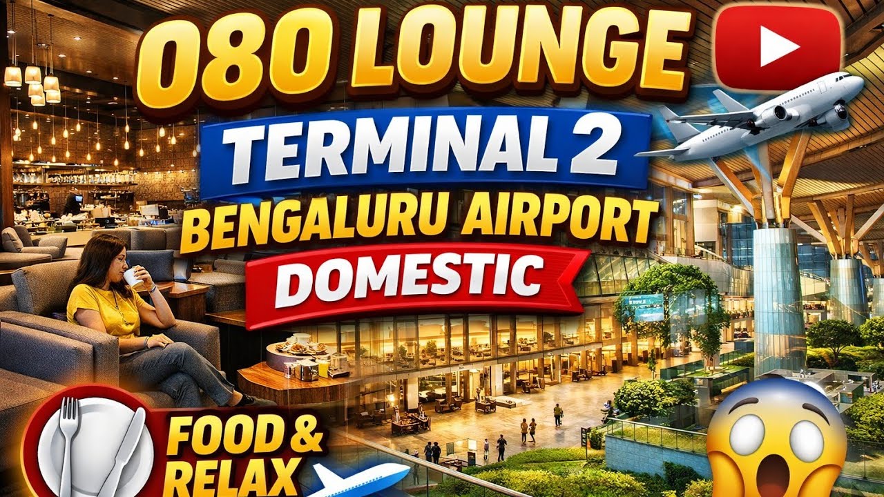 080 Lounge Bengaluru Airport T2 ✈️ Domestic Lounge Full Review