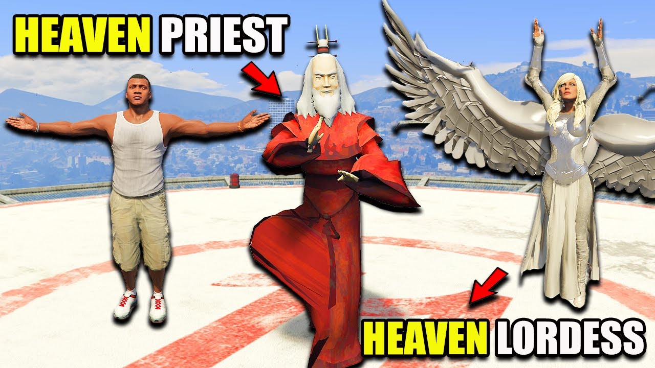FRANKLIN Found HEAVEN PRIEST To Heal HEAVEN LORD In GTA 5 | SHINCHAN and CHOP
