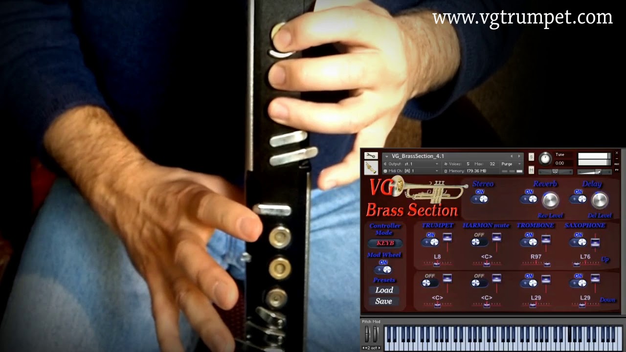 AKAI EWI4000s and Brass Section Kontakt sound library, wav samples, vst, orchestral