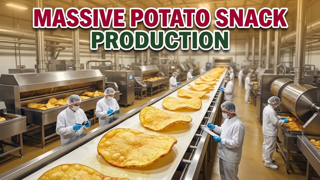 How Potato Snacks Are Made : Inside The Massive Potato Snack Factory