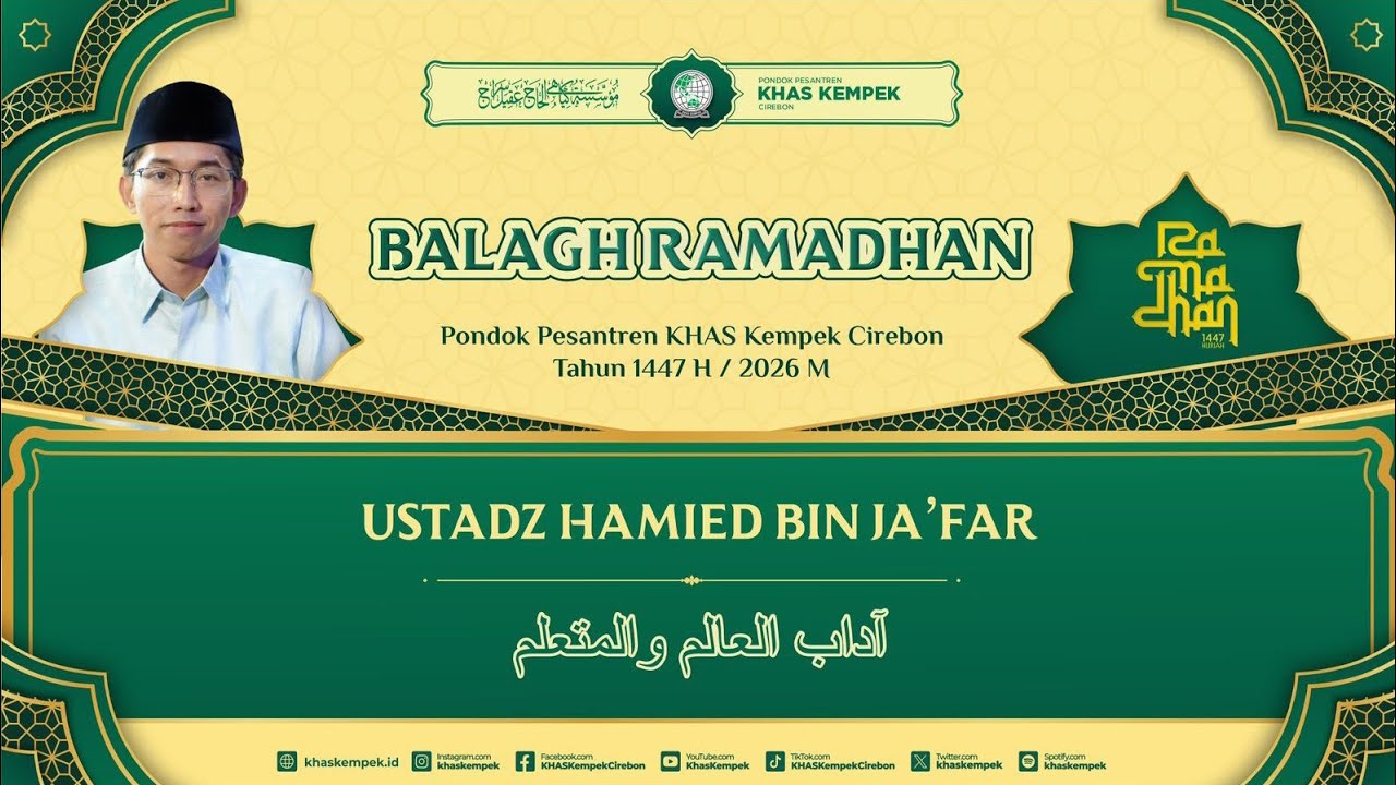 🔴 [LIVE] NGAJI RAMADHAN | KITAB ADABUL 'ALIM WAL MUTA'ALLIM | USTADZ HAMIED BIN JA'FAR