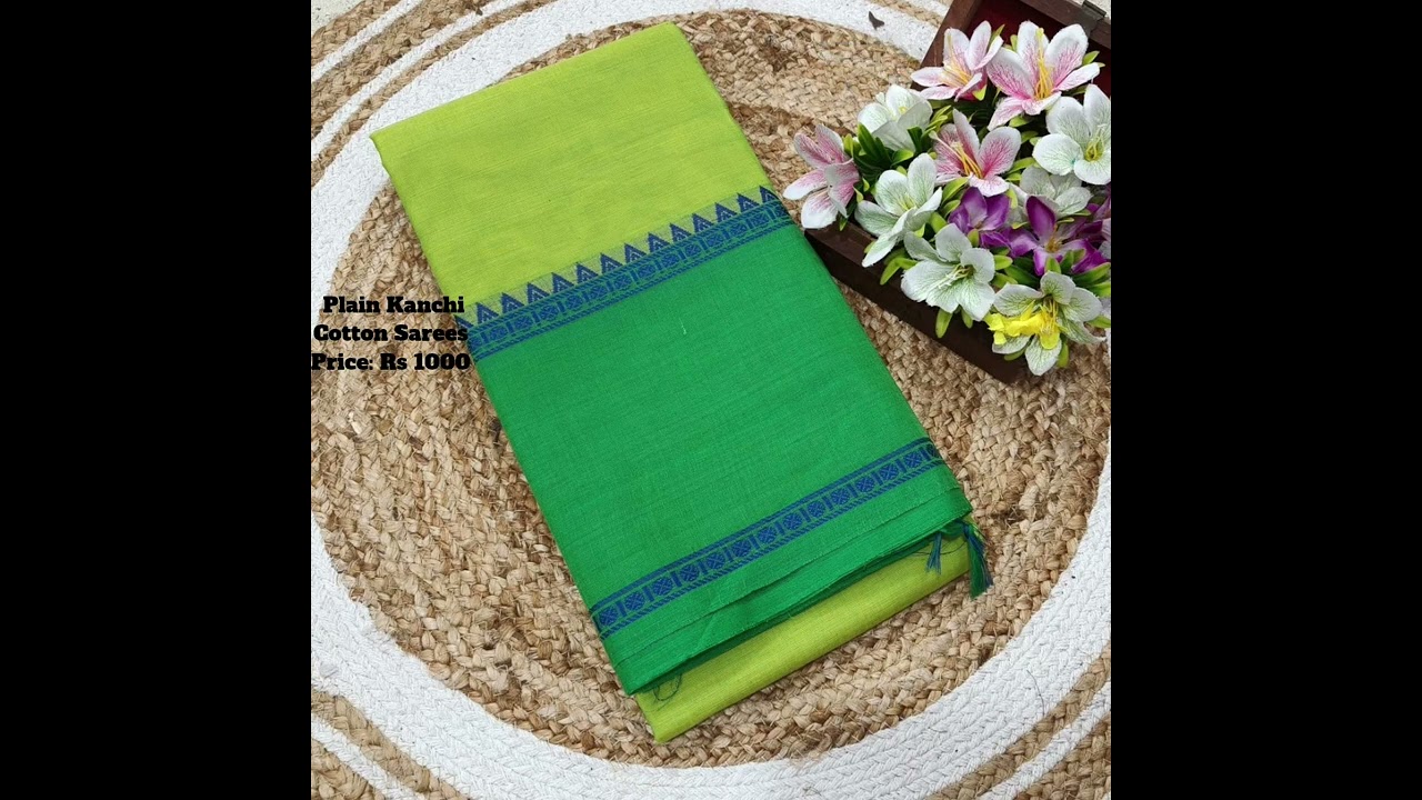 Plan kanjicotton sarees#pure cotton collection#office wearing collection #simple& unique collection 