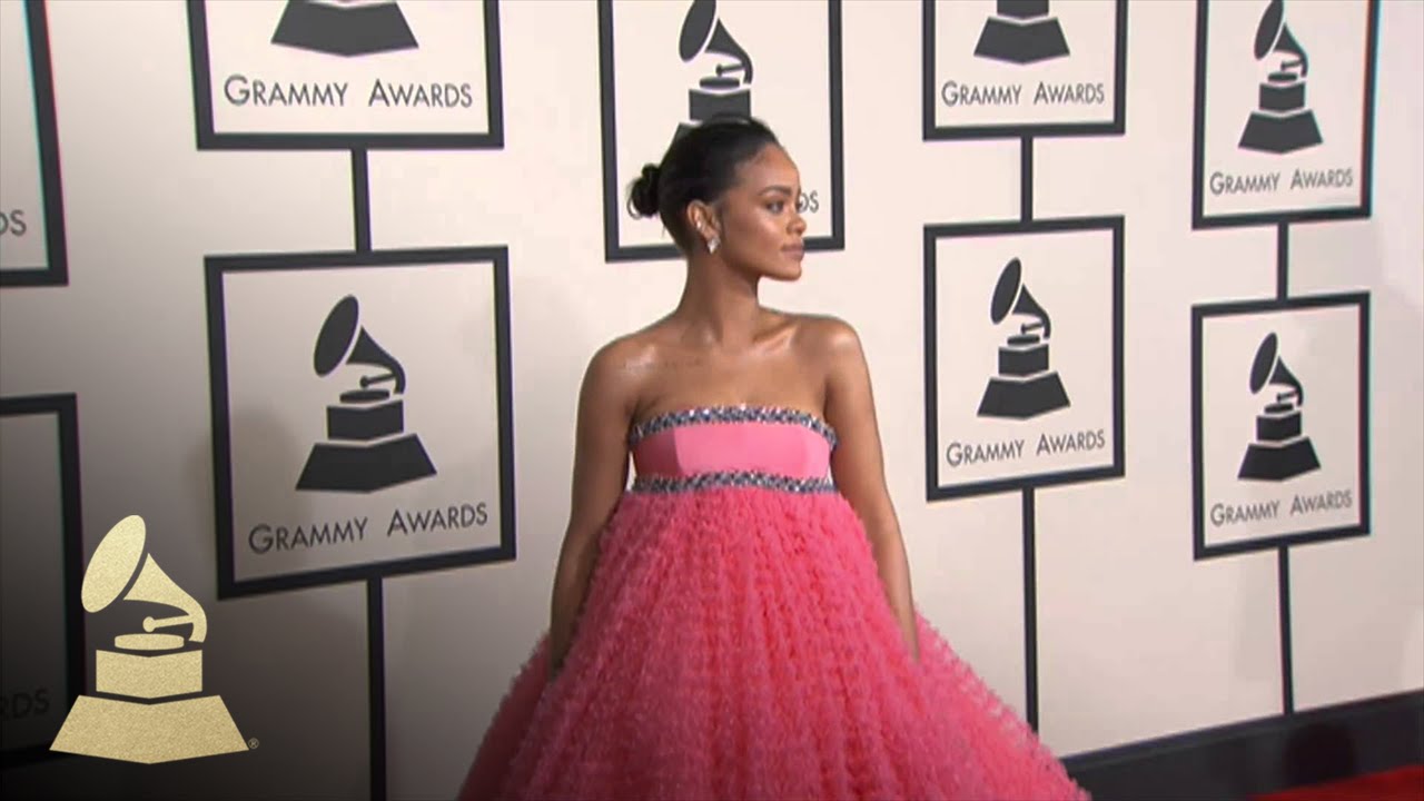 Rihanna At GRAMMYs Fashion Cam | GRAMMYs