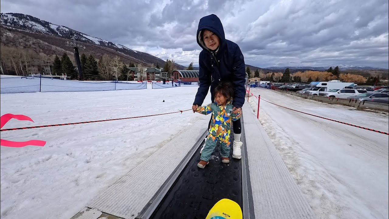 Spencer’s First Snowboard Experience at Park City Utah | A Van Life Family Vlog