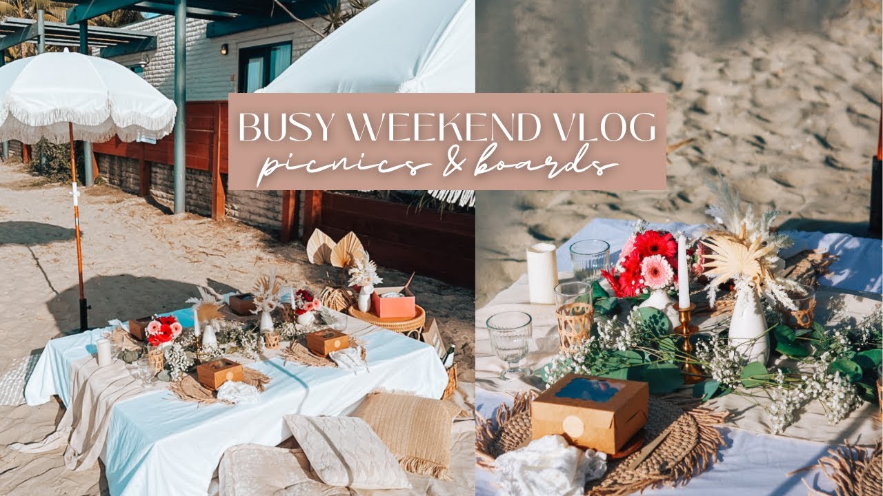 *REALISTIC BUSY WEEKEND | birthday picnic, setup & clean up + charcuterie board making!