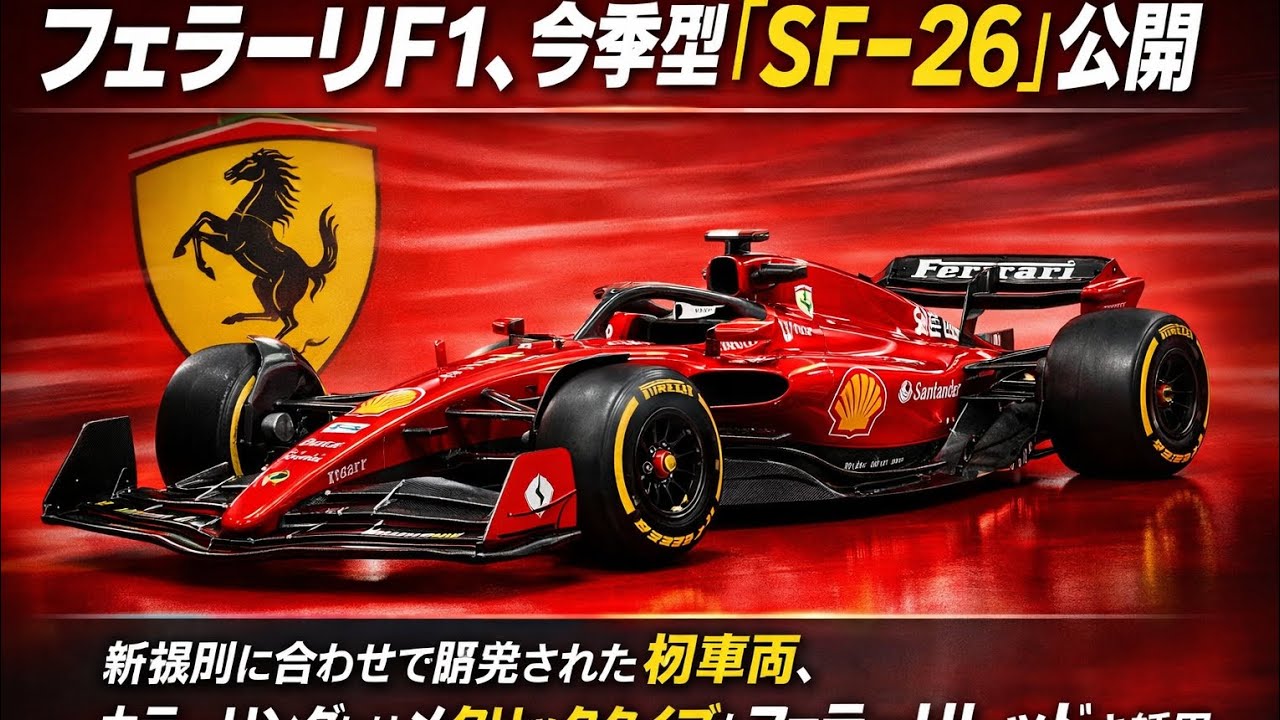 🔥【速報】フェラーリF1、今季型「SF-26」公開‼️⚡ 新規則対応の初マシン登場🎨 カラーはメタリックフェラーリレッド採用💖📍 イタリア・マラネロ本拠地で初公開🇮🇹(Tokyo sports 10)