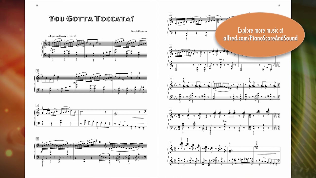 You Gotta Toccata, by Dennis Alexander - Score & Sound