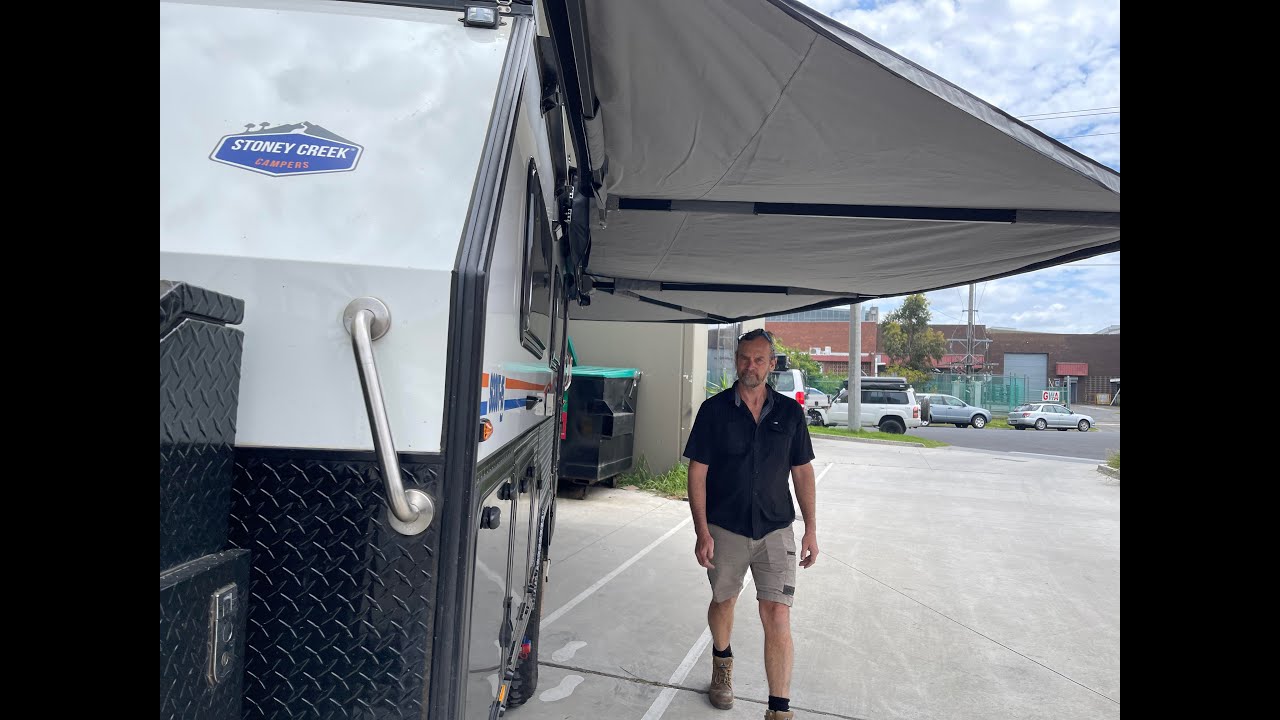 Installation of a pole less Wing awning onto a hybrid pop top camper - Tips and Tricks