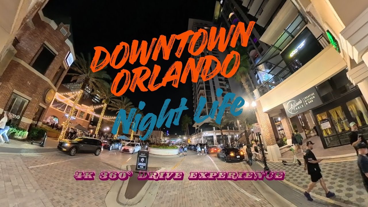 The Magic of Downtown Orlando at Night 🌆 | 4K 360° Night Drive