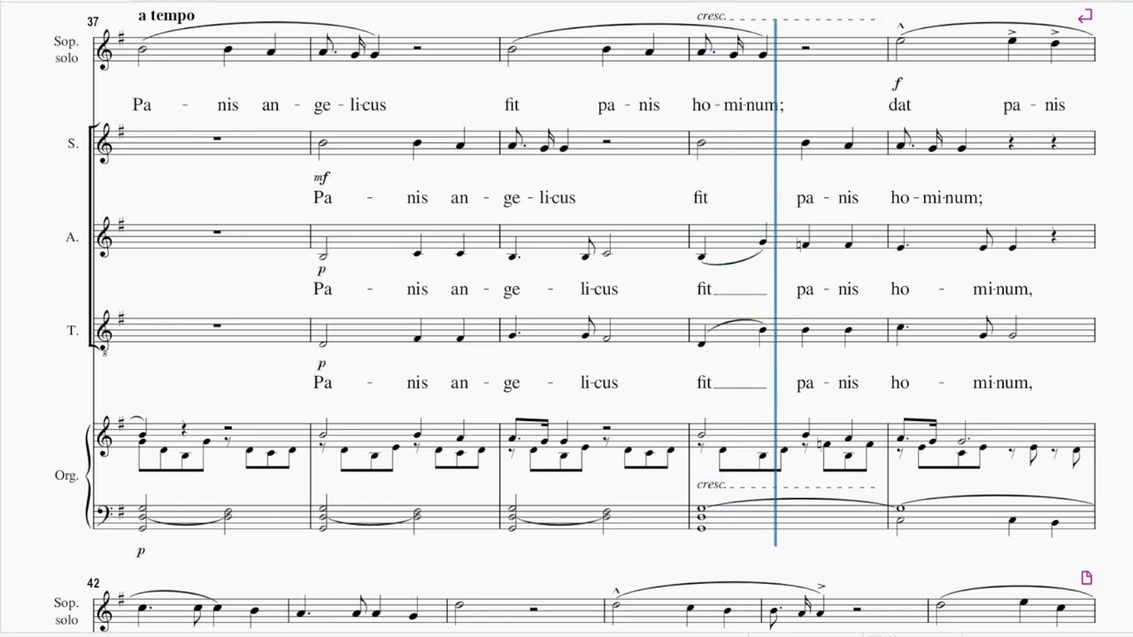 Panis Angelicus - César Franck - Choir Accompaniment (#2)