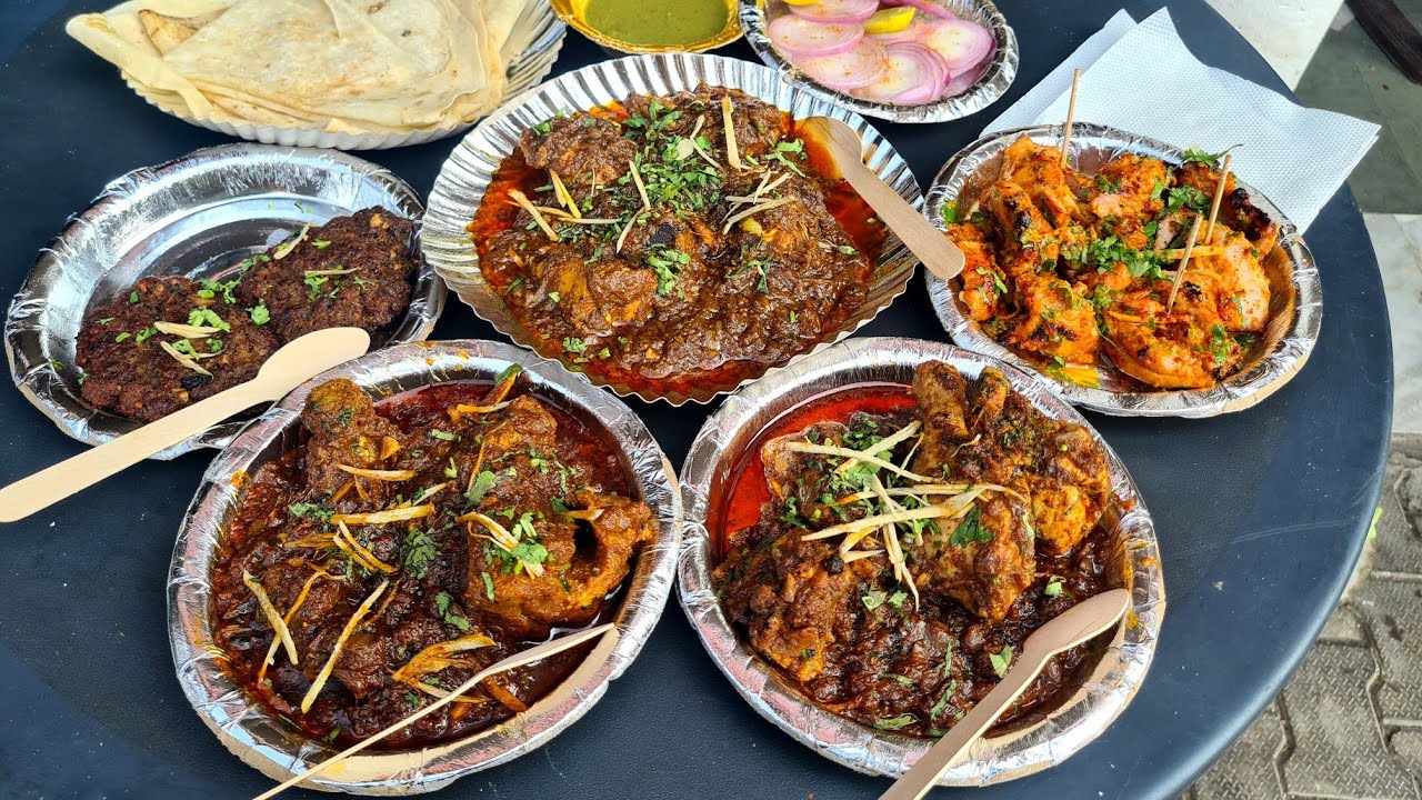 Rs 149 Street food india. ROADSIDE CHICKEN CURRY, MUTTON CURRY, GALOUTI KEBAB in Delhi