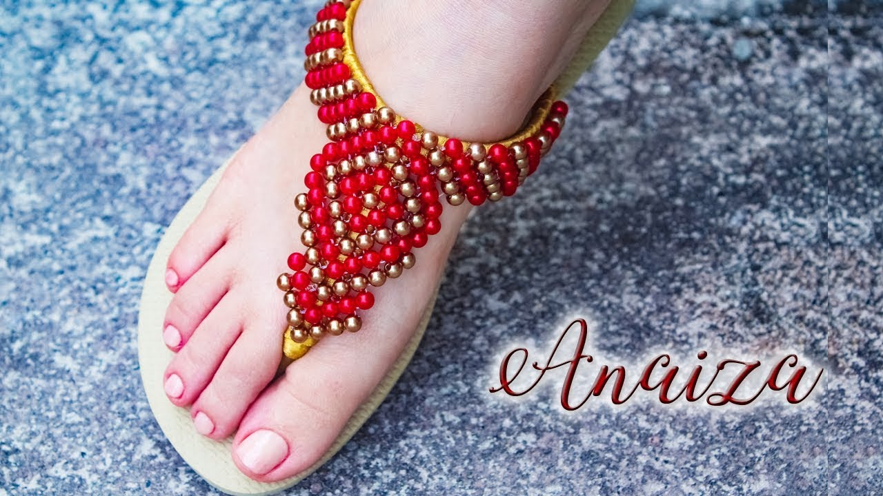 Chinelo Decorado: Manta de pérolas (Havaianas Customizadas - DIY)
