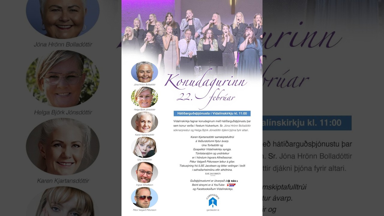 Messa í Vídalínskirkju á konudegi 2026