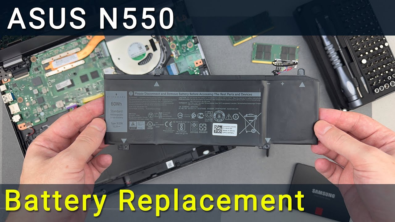 Замена батареи в ноутбуке Asus N550