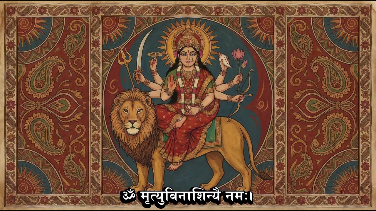 ॐ मृत्युविनाशिन्यै नमः। | 1 Hour Durga Maa Mantra |  Durga  Maa Mantra for Protection & Positivity